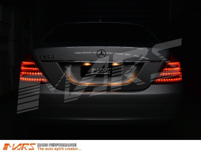 Clear Red LED Tail Lights for Mercedes - Benz S - Class W221 Sedan Pre update 06 - 09 - Mars Performance