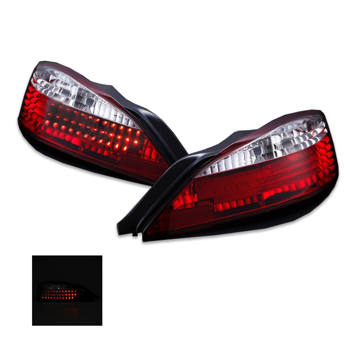 Clear Red LED Tail Lights for Nissan 200SX Silvia S15 - Mars Performance