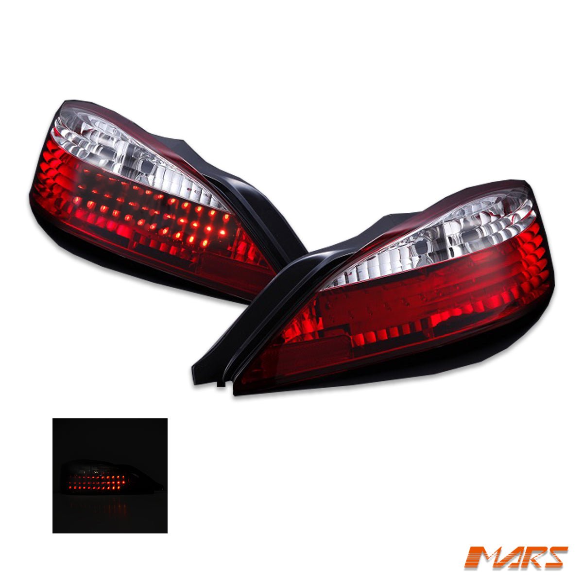 Clear Red LED Tail Lights for Nissan 200SX Silvia S15 - Mars Performance