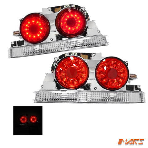 Clear Red LED Tail Lights for Nissan R33 Skyline Coupe GTS - T GT - R GT - T RB250DET - Mars Performance