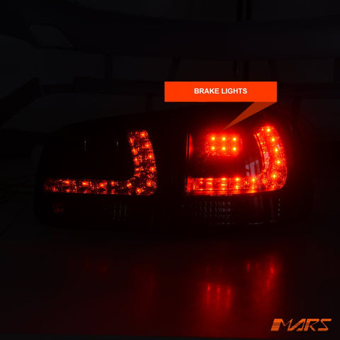 Clear Red LED Tail lights for Volkswagen VW Touareg 7L 2003 - 2007 - Mars Performance