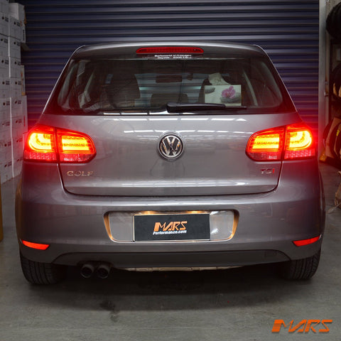 Clear Red R Style 3D LED Stripe Bar Tail lights for Volkswagen VW Golf VI 6 2008 - 2013 - Mars Performance