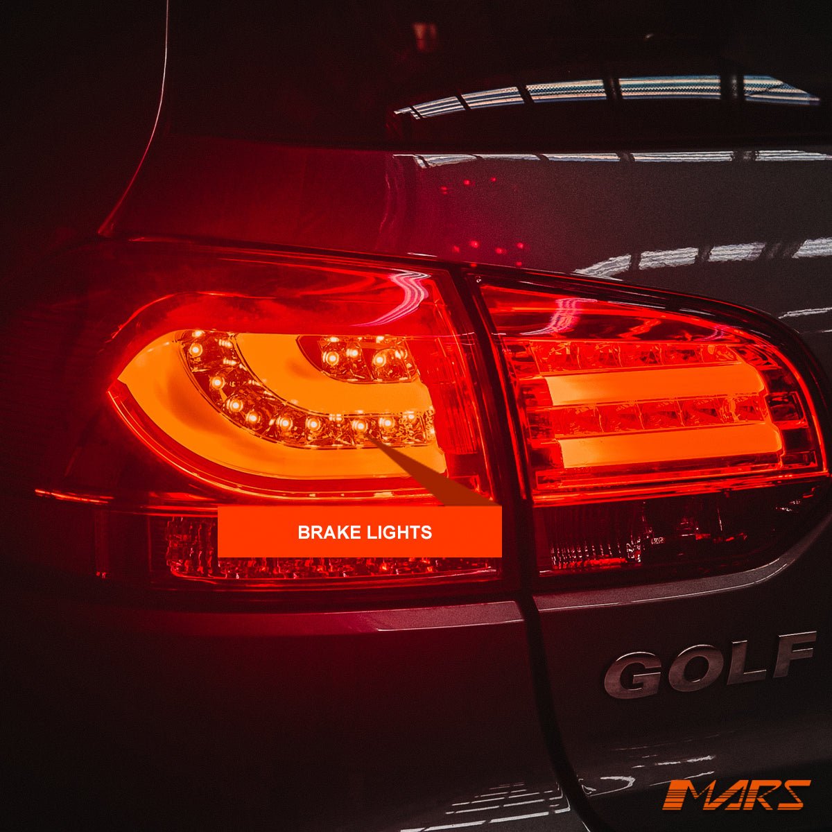 Clear Red R Style 3D LED Stripe Bar Tail lights for Volkswagen VW Golf VI 6 2008 - 2013 - Mars Performance