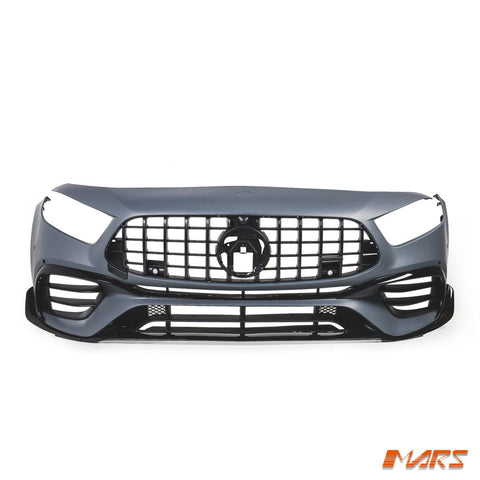 Completed Front Bumper Bar with Grill & Canards for Mercedes - Benz Genuine A45 A45S AMG W177 Hatch 2018 - 2024 - Mars Performance