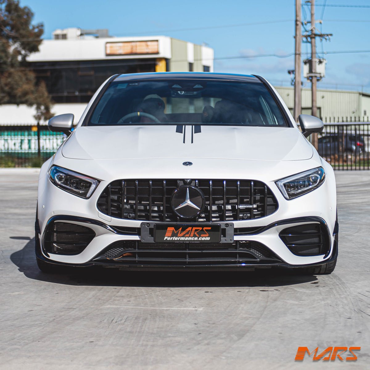 Completed Front Bumper Bar with Grill & Canards for Mercedes - Benz Genuine A45 A45S AMG W177 Hatch 2018 - 2024 - Mars Performance