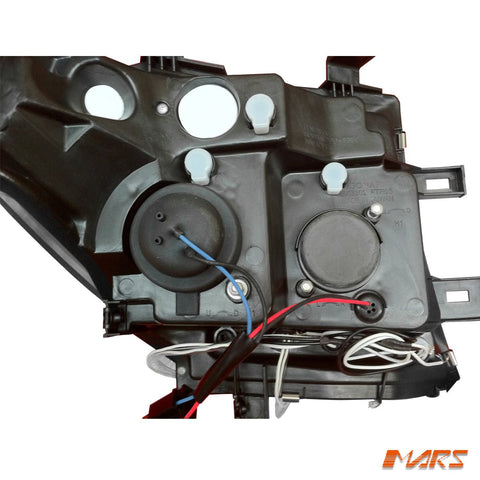 Crystal CCFL Angel - Eyes Projector Head Lights for Nissan Pathfinder R51 & Navara D40 2005 - 2009 - Mars Performance