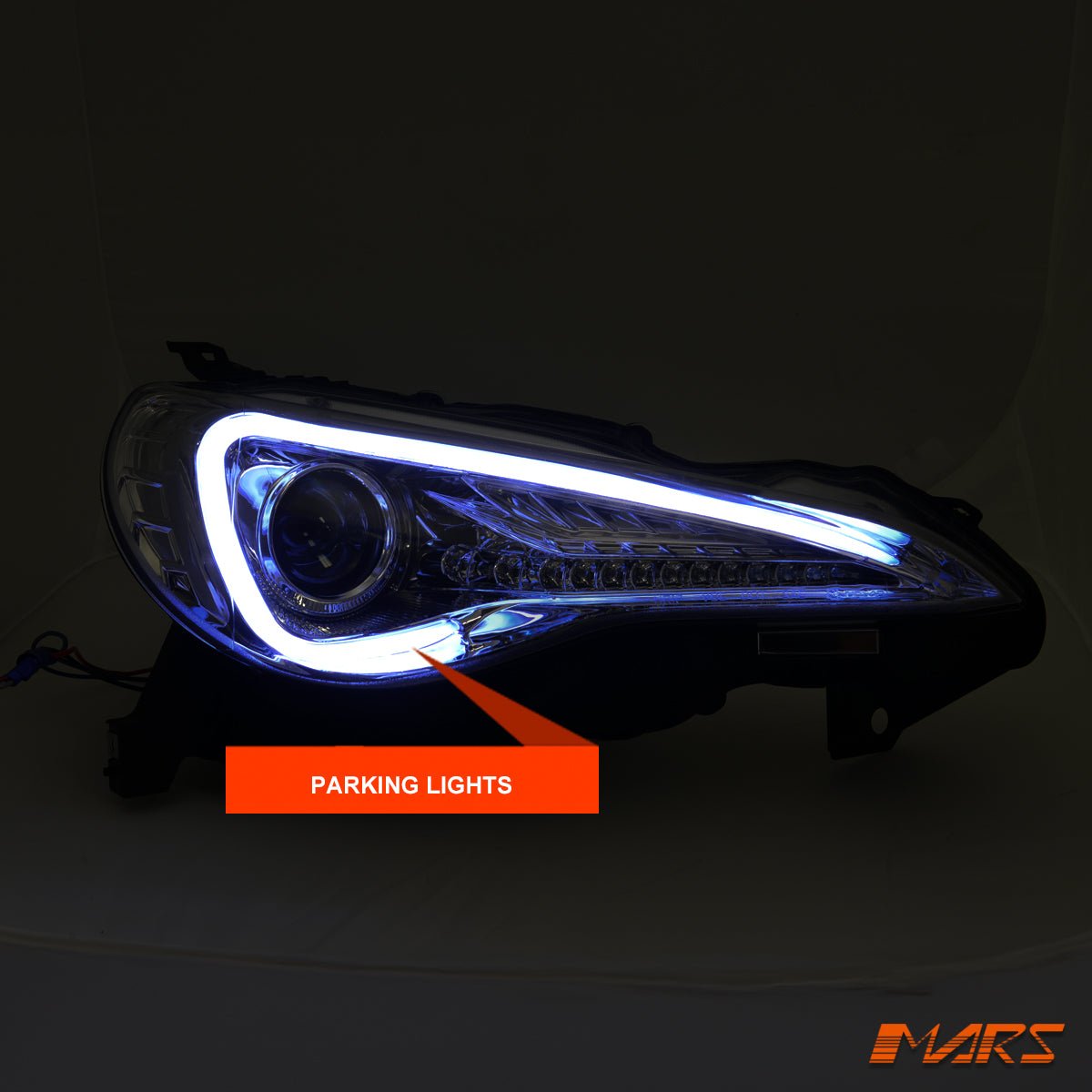 Crystal Clear 3D LED Stripe Bar DRL Projector Head Lights with LED Indicators for Toyota 86 ZN6 GT 2012 - 2016 - Mars Performance