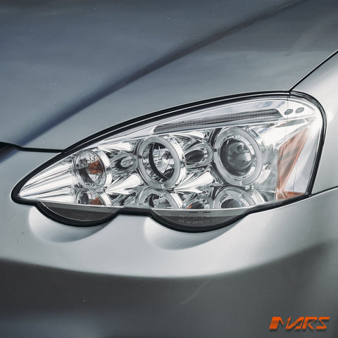 Crystal Clear Angel - Eyes Projector Head Lights for Honda Integra DC5 2001 - 2004 - Mars Performance
