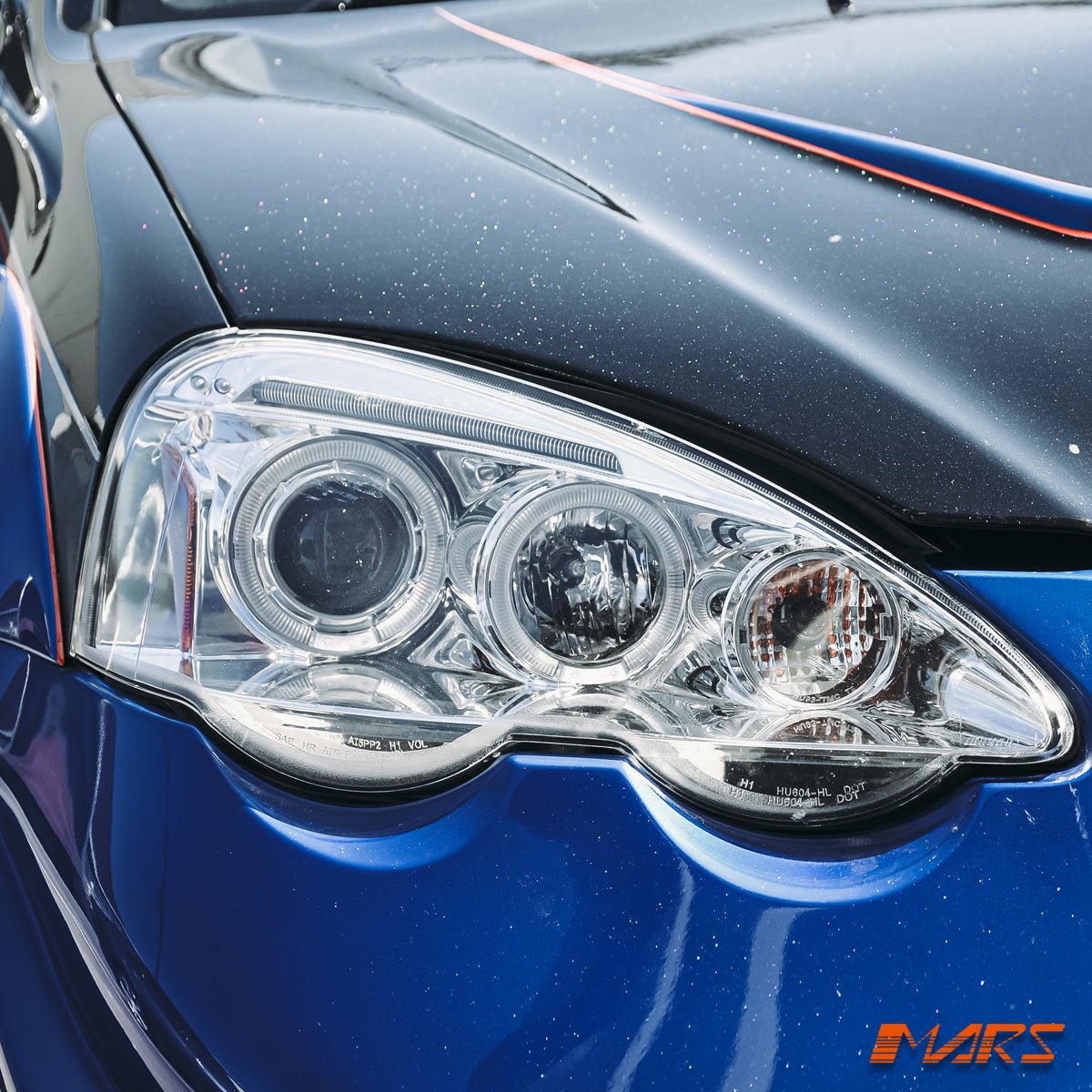 Crystal Clear Angel - Eyes Projector Head Lights for Honda Integra DC5 2001 - 2004 - Mars Performance