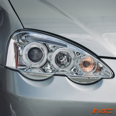 Crystal Clear Angel - Eyes Projector Head Lights for Honda Integra DC5 2001 - 2004 - Mars Performance