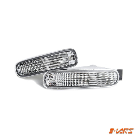 Crystal Clear Bumper bar Turn Signal Indicator Lights for Nissan 200SX Silvia S14 1993 - 1996 - Mars Performance