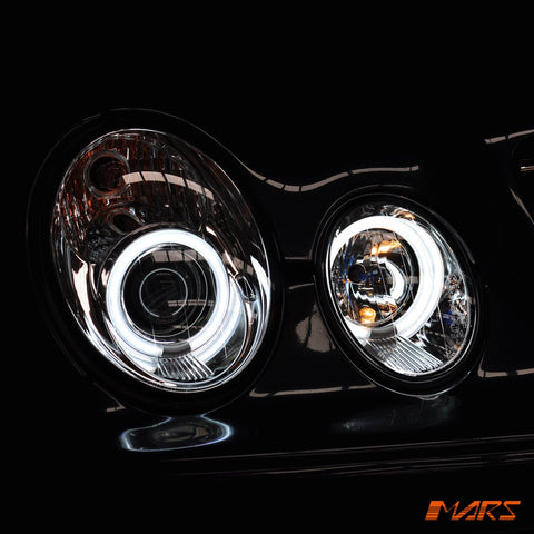 Crystal Clear CCFL Angel Eyes Prejector Head Lights for Mercedes - Benz CLK - Class W208 C208 A208 1997 - 2002 - Mars Performance