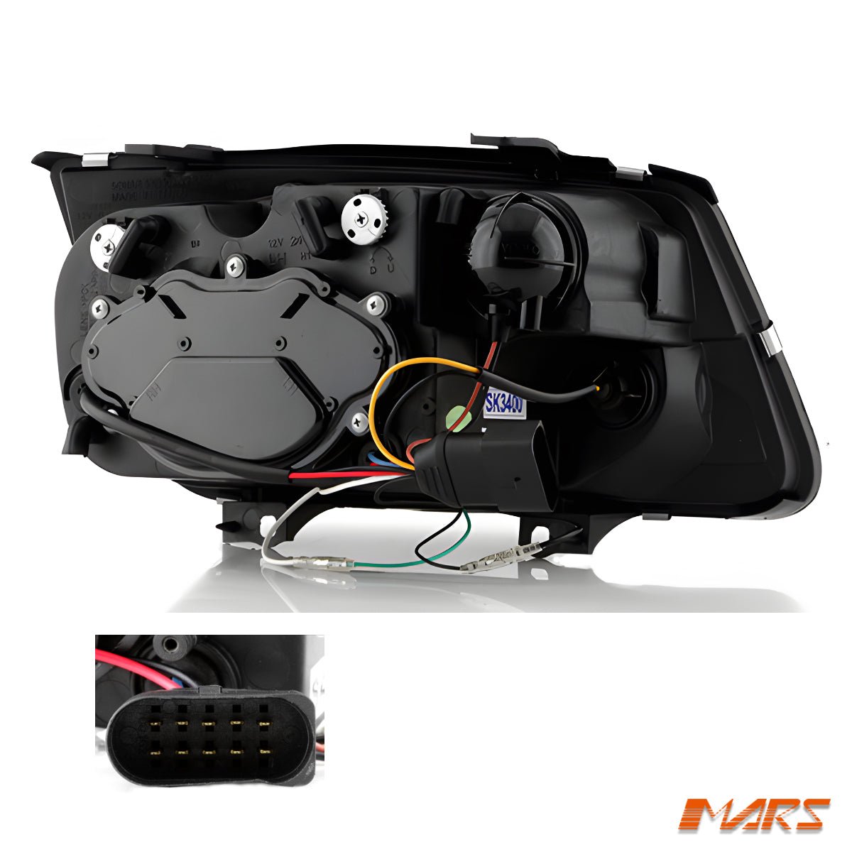 Crystal Clear DRL LED Projector Head Lights for VolksWagen Bora & Jetta 1998 - 2004 MK4 - Mars Performance