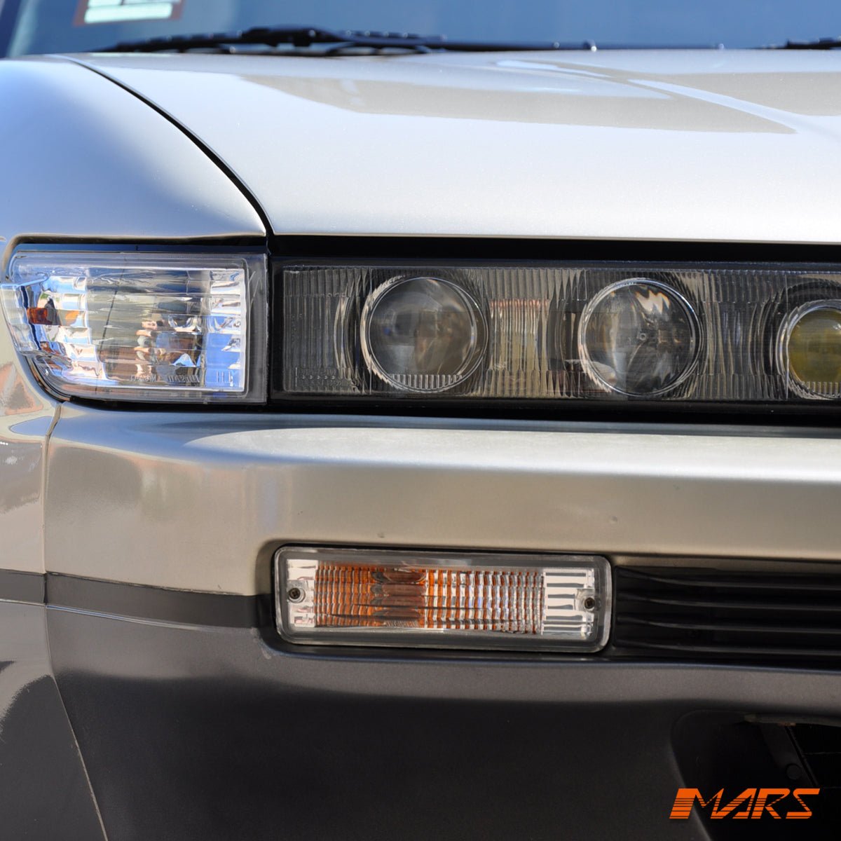 Crystal Clear Front Bumper bar Turn Signal Indicator Lights for Nissan Silvia S13 1988 - 1993 - Mars Performance