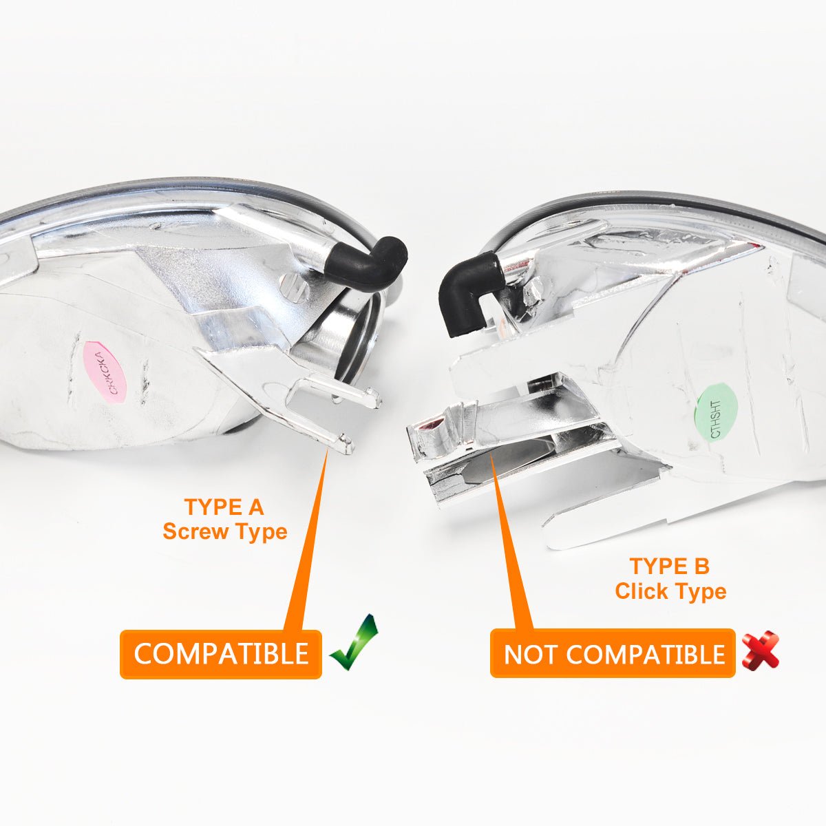 Crystal Clear Front Corner turn signal indicator lights for BMW 3 - Series E46 2001 - 2002 Pre LCI Coupe & Convertible & M3 - Mars Performance