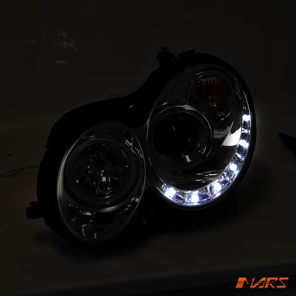 Crystal Clear LED DRL Projector Head Lights for Mercede - Benz CLK - Class W209 C209 A209 2002 - 2009 - Mars Performance