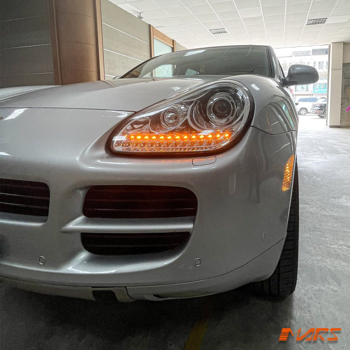 Crystal Clear LED DRL Projector Head Lights for Porsche Cayenne 955 9PA 2003 - 2006 - HID/Xenon model only - Mars Performance