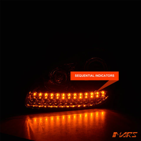 Crystal Clear LED DRL Projector Head Lights for Porsche Cayenne 955 9PA 2003 - 2006 - HID/Xenon model only - Mars Performance