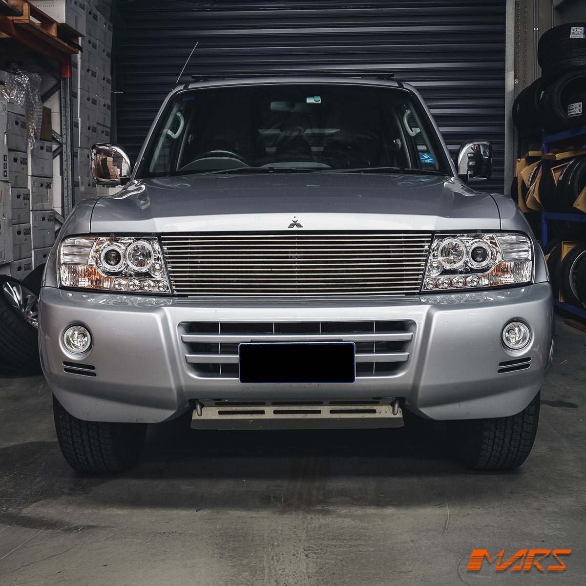 Crystal Clear LED High Power Angel Eyes Projector Head Lights for Mitsubishi Pajero 2000 - 2006 NP NM - Mars Performance