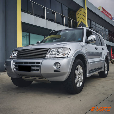 Crystal Clear LED High Power Angel Eyes Projector Head Lights for Mitsubishi Pajero 2000 - 2006 NP NM - Mars Performance
