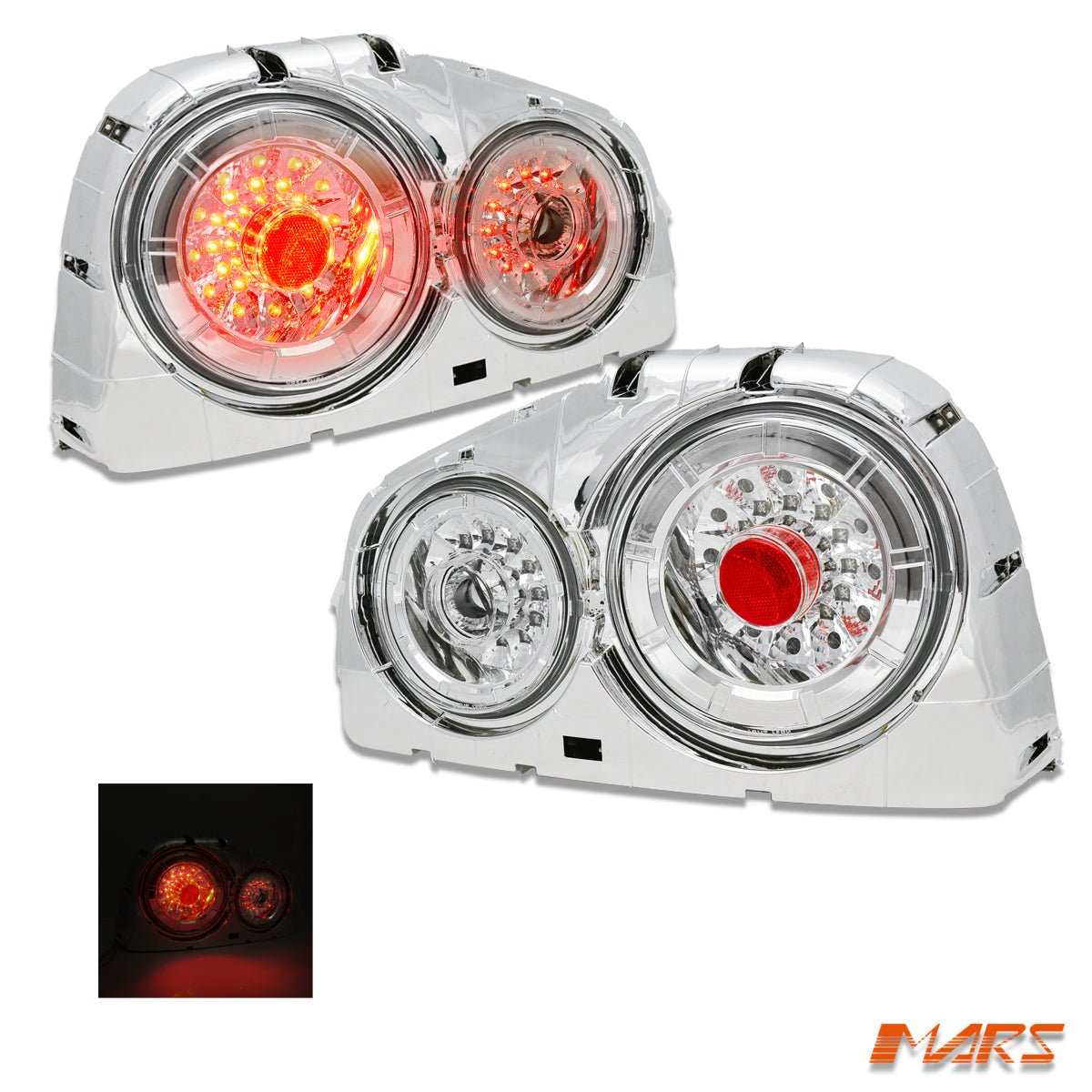 Crystal Clear LED Tail Lights for Nissan R34 Skyline Coupe GTS - T GT - R GT - T RB25DET - Mars Performance