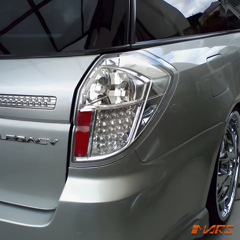 Crystal Clear LED Tail lights for Subaru 4GEN Liberty Legacy OutBack 2003 - 2009 Wagon - Mars Performance