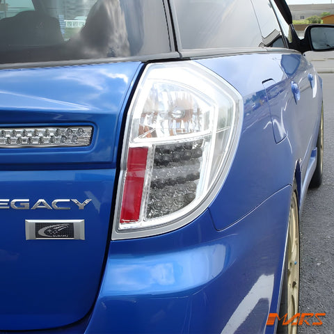 Crystal Clear LED Tail lights for Subaru 4GEN Liberty Legacy OutBack 2003 - 2009 Wagon - Mars Performance