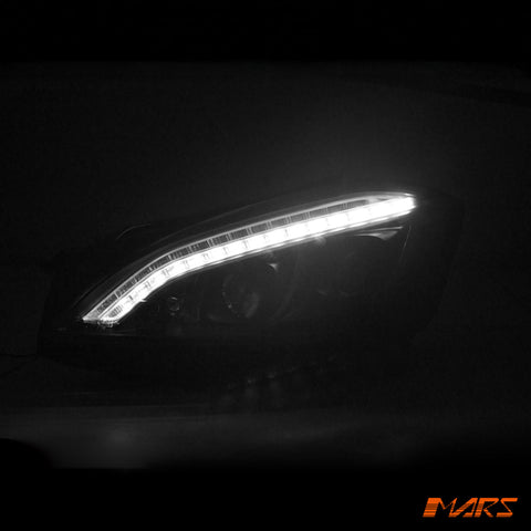 Crystal Clear S65 AMG Style DRL LED Projector Head Lights with LED Indicators for Mercedes - Benz S - Class W221 Sedan 2006 - 2009 - Mars Performance