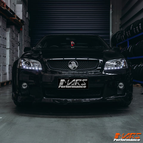 Crystal DRL LED Projector Head Lights for Holden Commodore & HSV VE Series 1 - Mars Performance
