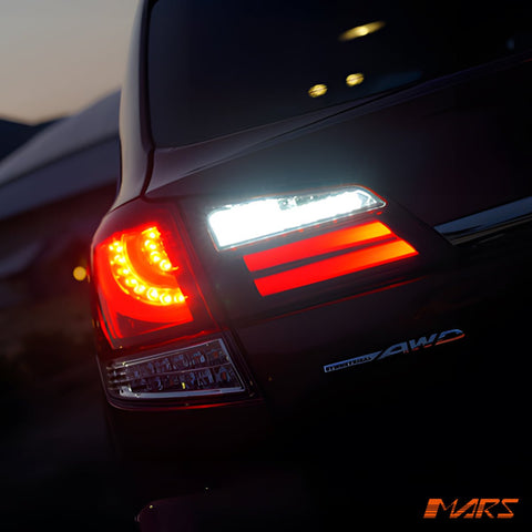 CRYSTAL - EYE Clear Red Full LED Tail lights with Sequential Indicator for Subaru 5GEN Liberty Legacy OutBack 2009 - 2014 Wagon - Mars Performance