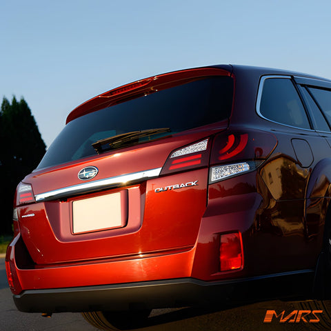 CRYSTAL - EYE Clear Red Full LED Tail lights with Sequential Indicator for Subaru 5GEN Liberty Legacy OutBack 2009 - 2014 Wagon - Mars Performance