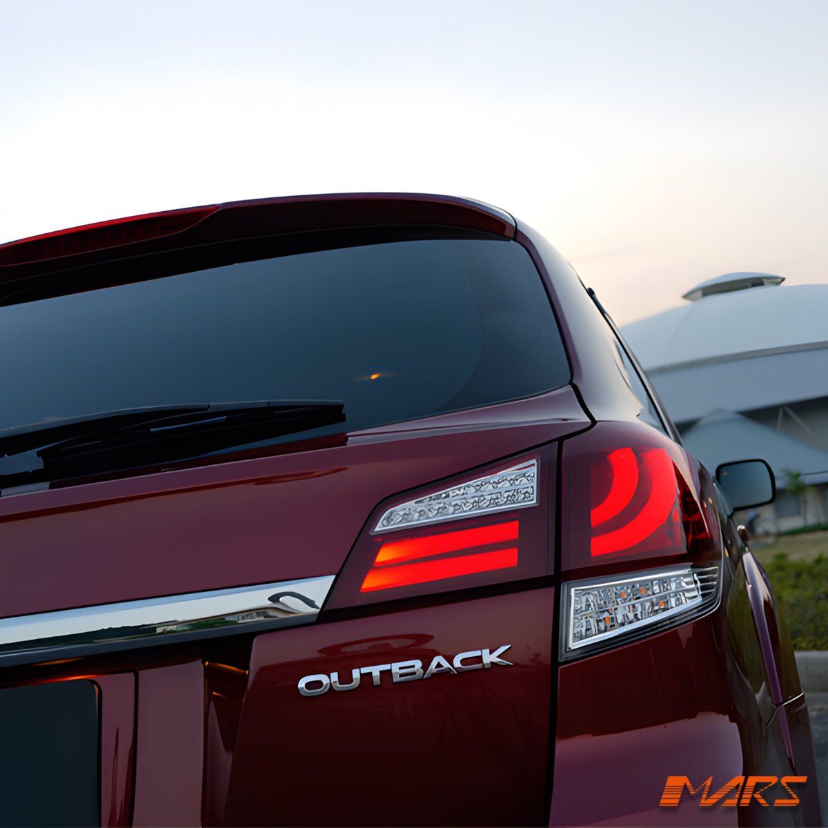 CRYSTAL - EYE Clear Red Full LED Tail lights with Sequential Indicator for Subaru 5GEN Liberty Legacy OutBack 2009 - 2014 Wagon - Mars Performance