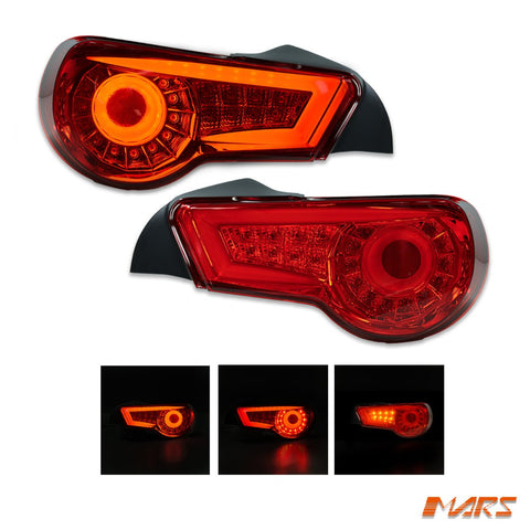 Crystal - Eye Red Full LED Tail lights for Toyota 86 ZN6 GT GTS & Subaru BRZ ZC6 2012 - 2021 - Mars Performance