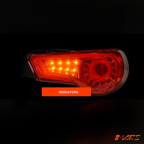 Crystal - Eye Red Full LED Tail lights for Toyota 86 ZN6 GT GTS & Subaru BRZ ZC6 2012 - 2021 - Mars Performance