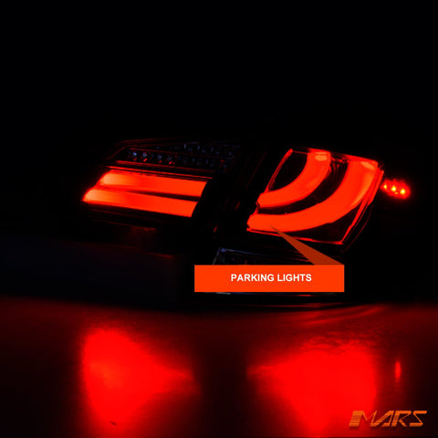 CRYSTAL - EYE Smoked Red Full LED Tail lights with Sequential Indicator for Subaru 5GEN Liberty Legacy OutBack 2009 - 2014 Wagon - Mars Performance