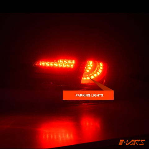 CRYSTAL - EYE Smoked Red Full LED Tail lights with Sequential Indicator for Subaru 5GEN Liberty Legacy OutBack 2009 - 2014 Wagon - Mars Performance
