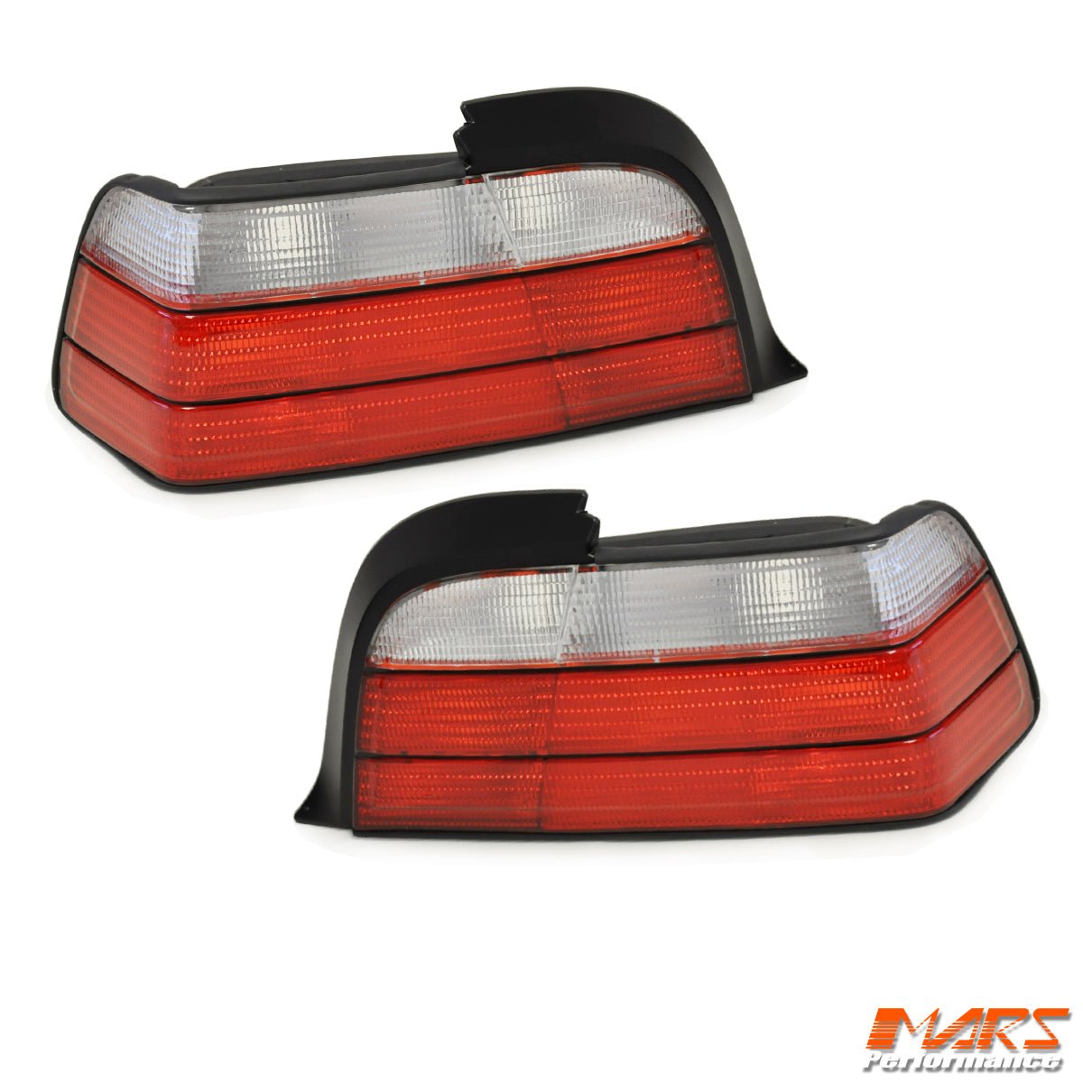 Crystal Red M3 Style Tail Lights for BMW E36 3 - Series 2 Doors Coupe & Convertible 1992 - 1999 - Mars Performance