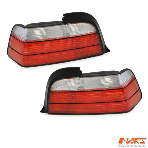 Crystal Red M3 Style Tail Lights for BMW E36 3 - Series 2 Doors Coupe & Convertible 1992 - 1999 - Mars Performance