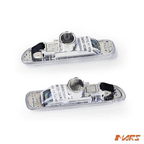 Crystal Side Fender Guard turn signal indicator marker lights for BMW 3 - Series E46 Pre LCI Sedan & Coupe - Mars Performance