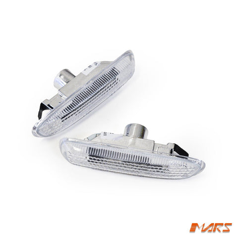 Crystal Side Fender Guard turn signal indicator marker lights for BMW 3 - Series E46 Pre LCI Sedan & Coupe - Mars Performance