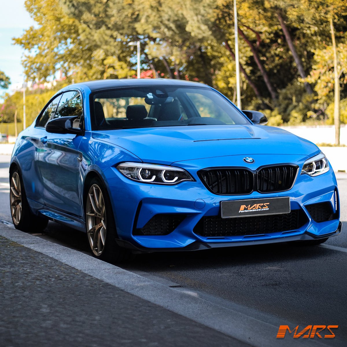 CS Style Carbon Fibre Front Bumper Bar lip Spoiler Bodykit for BMW F87 M2 competition 2016 - 2022 - Mars Performance