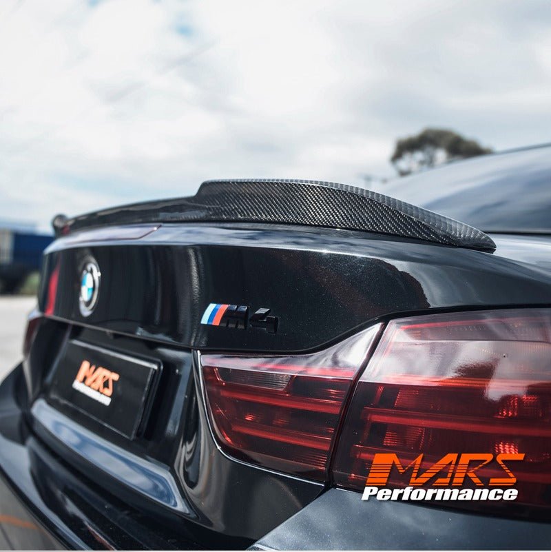 CS Style Carbon Fibre Rear Trunk Lip Spoiler Wing Bodykit for BMW 4 - Series F33 Convertible & F83 M4 - Mars Performance