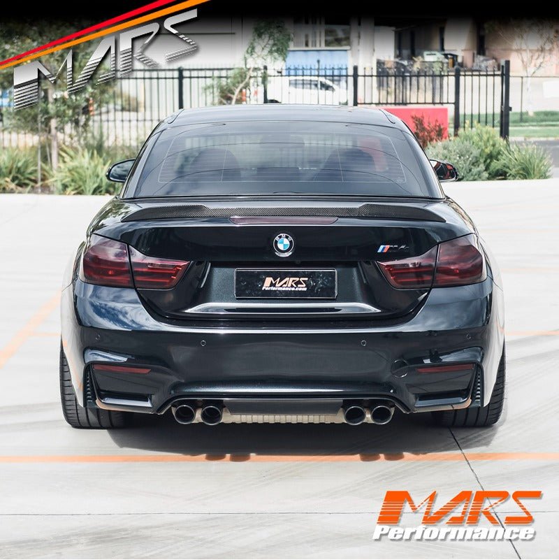 CS Style Carbon Fibre Rear Trunk Lip Spoiler Wing Bodykit for BMW 4 - Series F33 Convertible & F83 M4 - Mars Performance