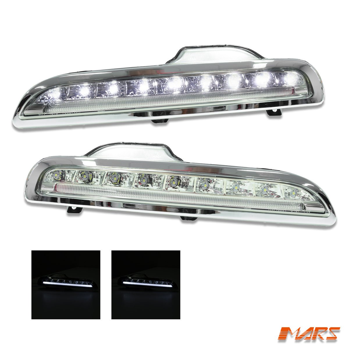 DRL Day - Time Running LED Bumper Bar Fog Lights for Porsche Boxster 987 2005 - 2008 Series 1 - Mars Performance
