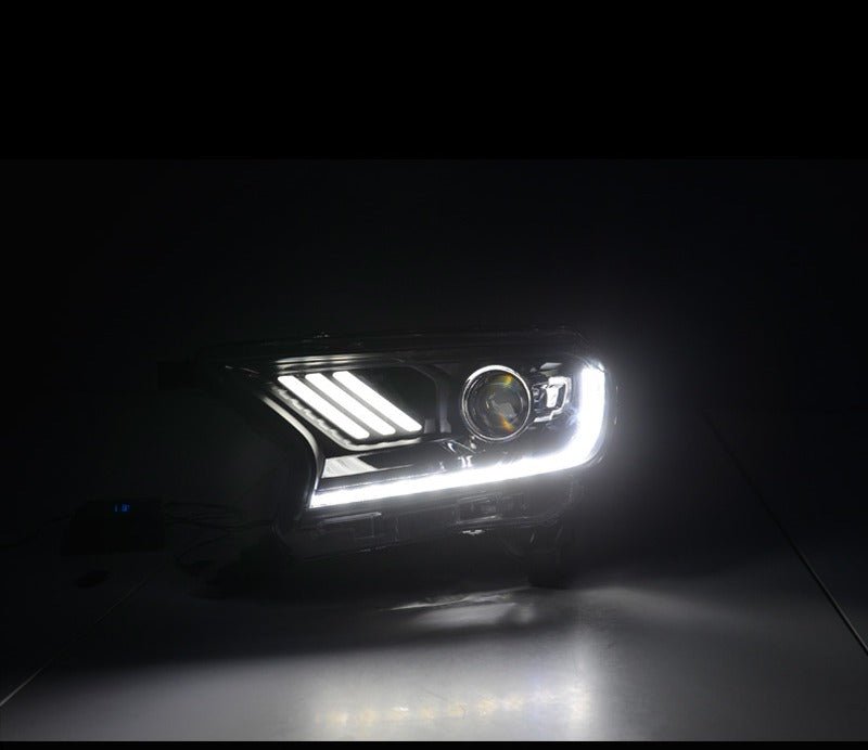 DRL Dual beam Projector HID Xenon Head Lights with LED Sequential Indicator for Ford Ranger PX2 PX3 & Everest 2015 - 2021 - Mars Performance