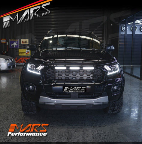 DRL Dual beam Projector HID Xenon Head Lights with LED Sequential Indicator for Ford Ranger PX2 PX3 & Everest 2015 - 2021 - Mars Performance