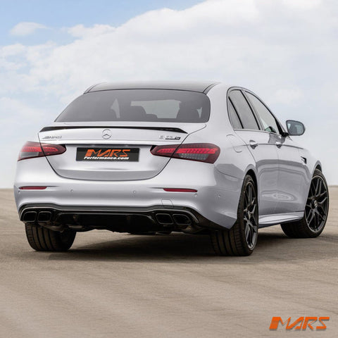 E63 - S AMG Style Carbon Fibre Rear Trunk Lip Spoiler Bodykit for Mecedes Benz E - Class W213 Sedan & E43 E55 E63 2016 - 2023 - Mars Performance