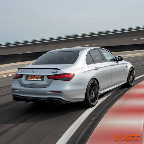 E63 - S AMG Style Carbon Fibre Rear Trunk Lip Spoiler Bodykit for Mecedes Benz E - Class W213 Sedan & E43 E55 E63 2016 - 2023 - Mars Performance