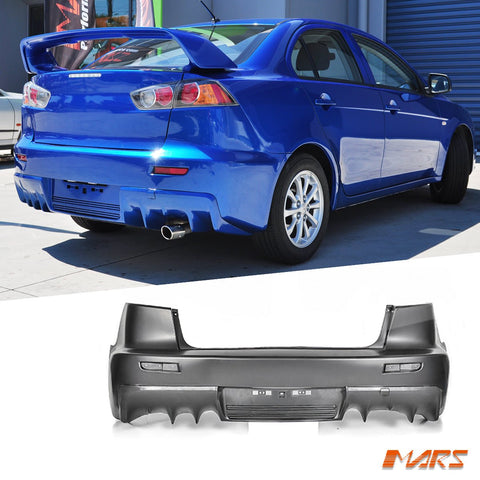 Evolution Style Rear Bumper Bar Bodykit for Mitsubishi CJ CF lancer Sedan 2007 - 2018 With Single Exhaust outlet - Mars Performance