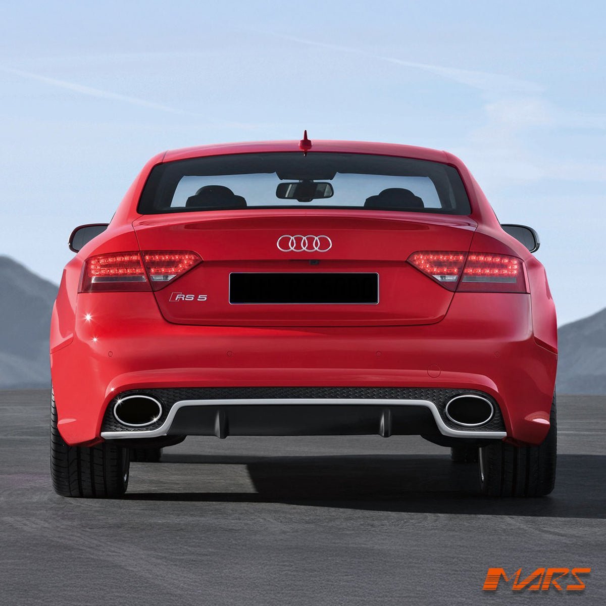 (Fit 4 doors Sedan model) RS5 Style Rear Bumper Bar Bodykit & Diffuser with exhaust Tips for AUDI A5 8T 2008 - 2016 - Mars Performance